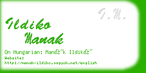 ildiko manak business card